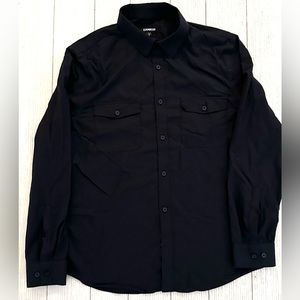 Express Long Sleeve Dress Casual Button Down Shirt, size Medium
